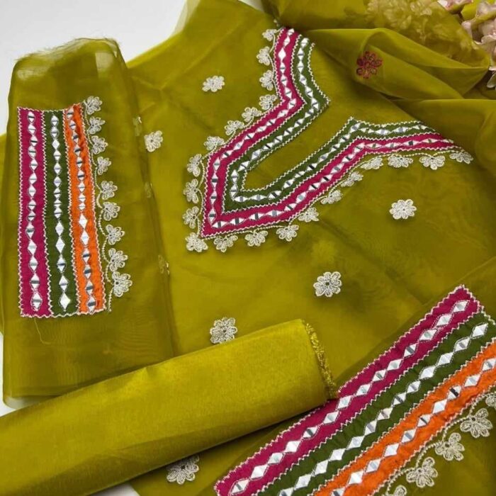 Embroidery Party Dress Heavy Soft Dress Best Quality Embroidery Work With Salwar Kameez Set For Women