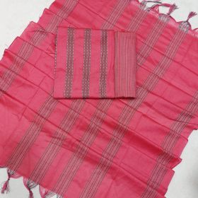 New Exclushive Collection Deshi Tat Three Piece Shalwar Kameez For Women