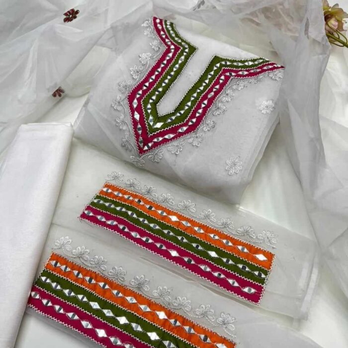 Embroidery Party Dress Heavy Soft Dress Best Quality Embroidery Work With Salwar Kameez Set For Women