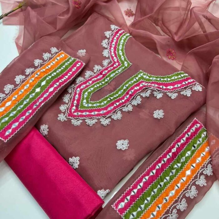 Embroidery Party Dress Heavy Soft Dress Best Quality Embroidery Work With Salwar Kameez Set For Women