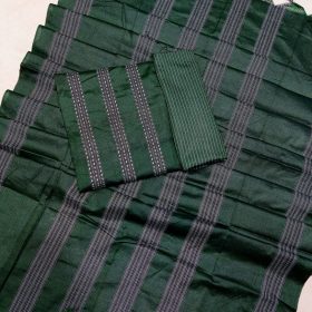 New Exclushive Collection Deshi Tat Three Piece Shalwar Kameez For Women