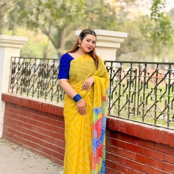 Georgate saree digital print with blouse pis